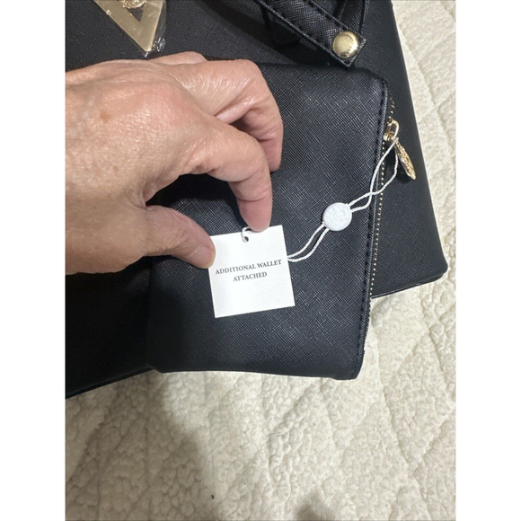 Valentino Orlandi Black Tote Bag With Wallet New with Tags MSRP $200 - Picture 4 of 10